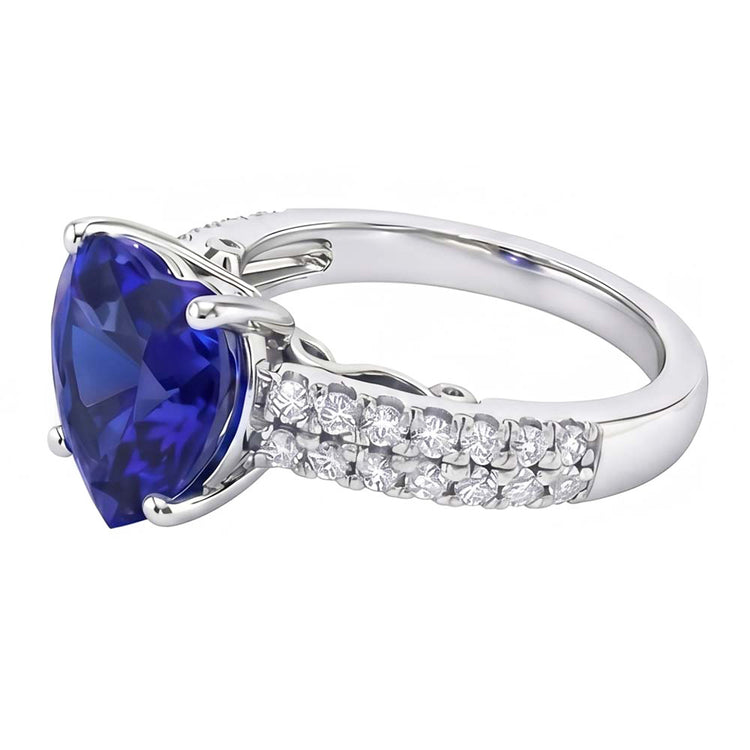naturel round diamant 4.50carats bague vue de dessus