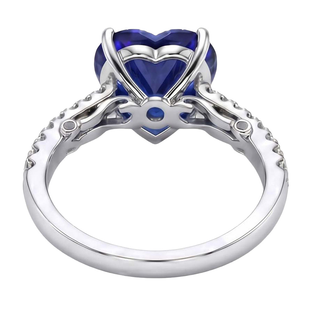 naturel round diamant 4.50carats bague vue de profil