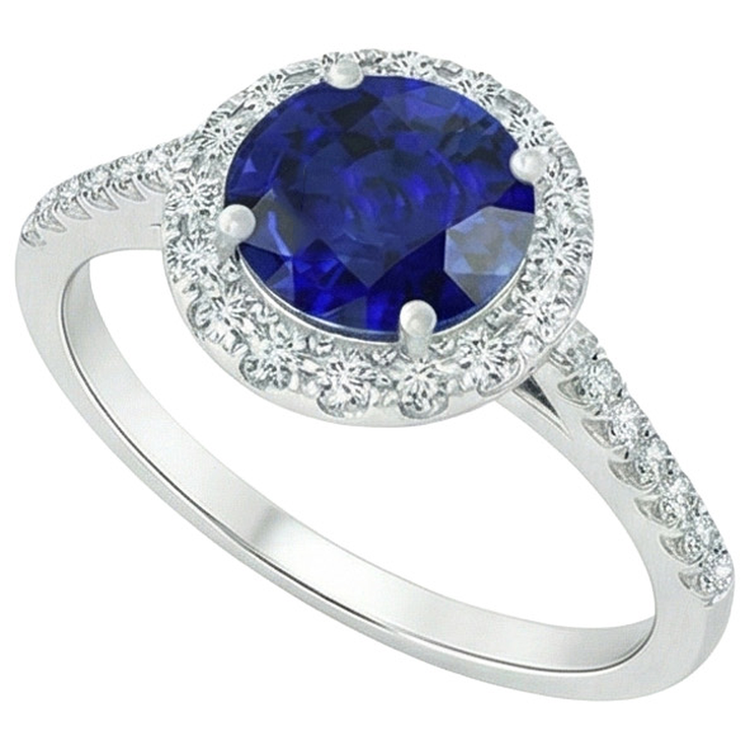 naturel round diamant 2.50carats bague détail rapproché