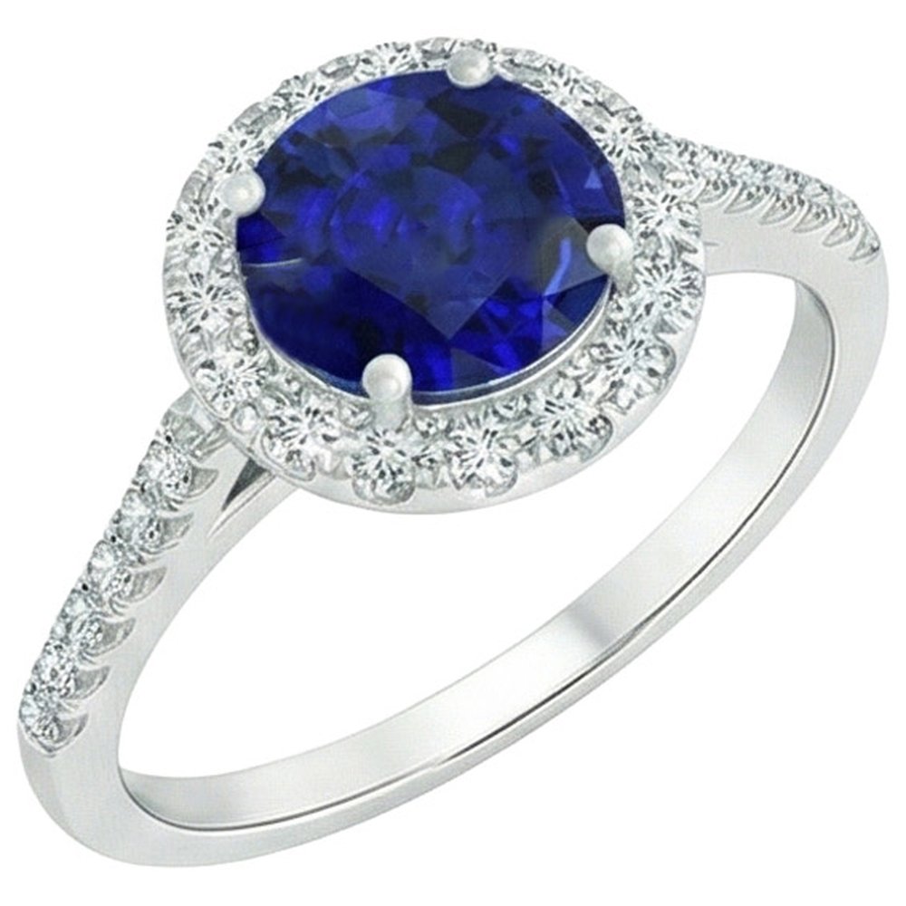 naturel round diamant 2.50carats bague vue de dessus