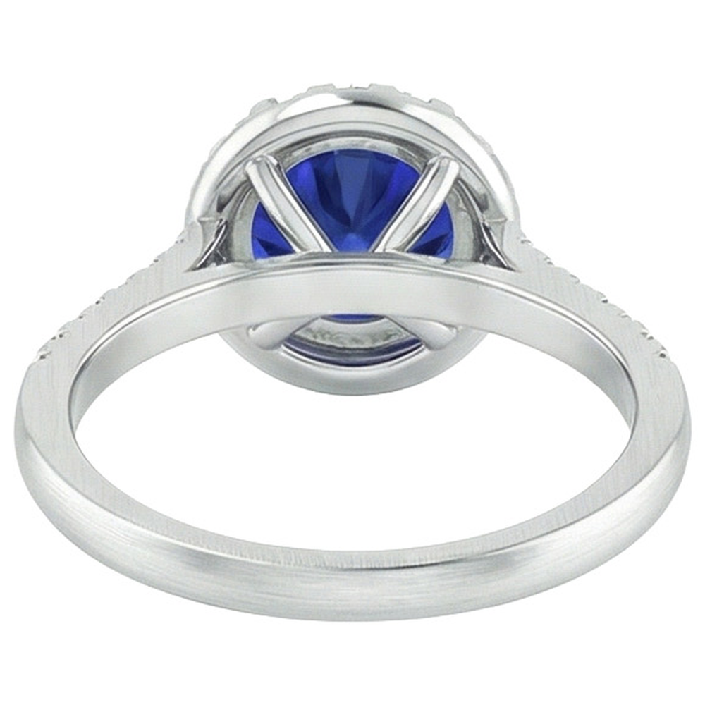 naturel round diamant 2.50carats bague sur blanc