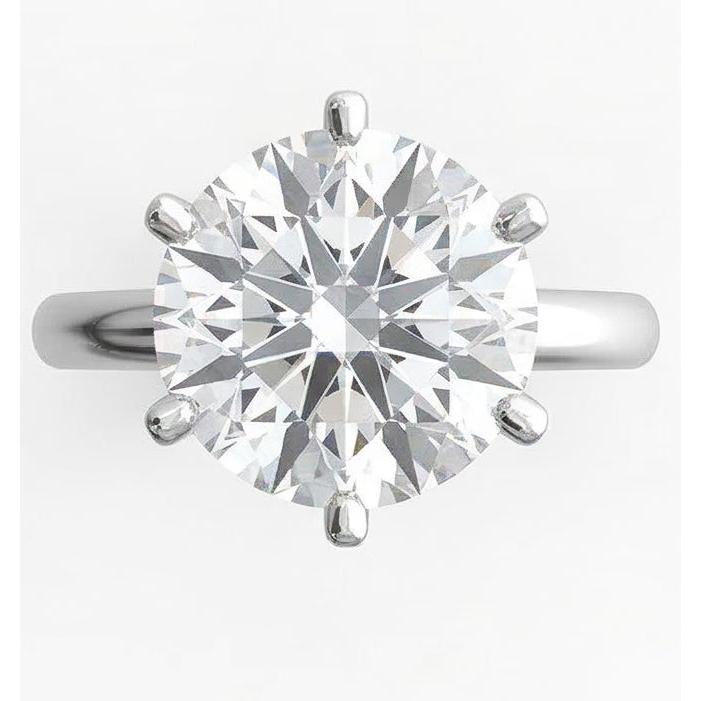 Bague de fiançailles diamant rond solitaire 3 ct or blanc
