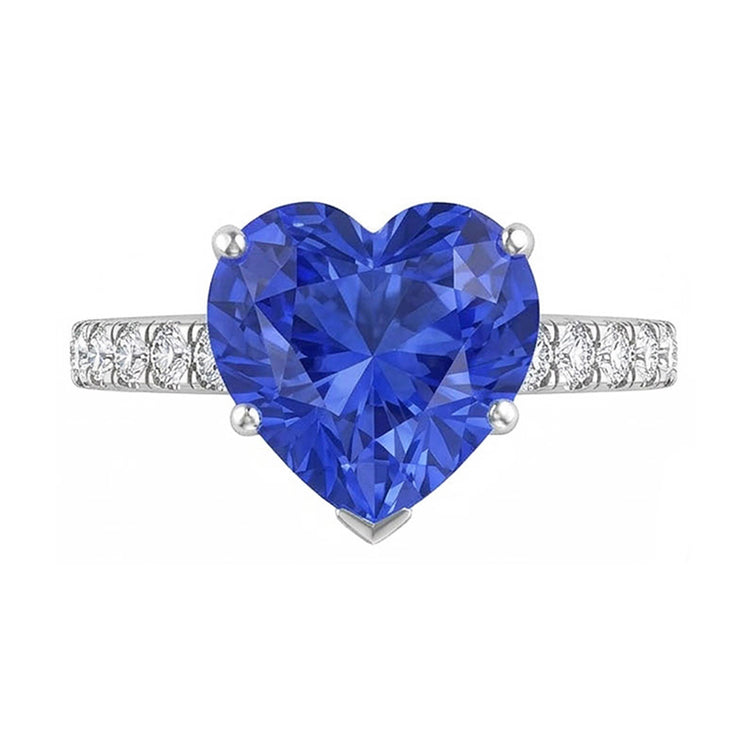 naturel round diamant 4carats bague angle de côté