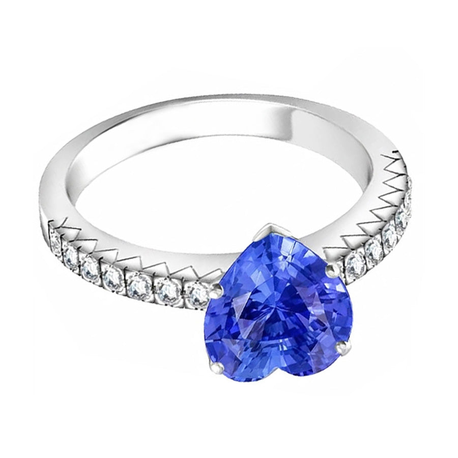 naturel round diamant 4carats bague vue de dessus