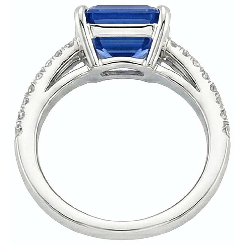 naturel diamant 4.50carats bague angle de côté