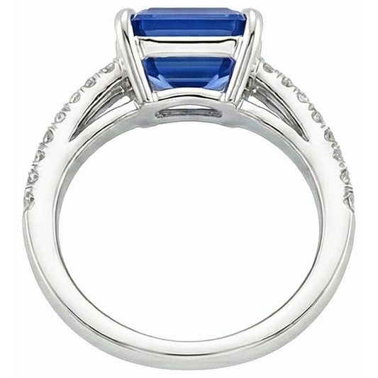 naturel diamant 4.50carats bague angle de côté