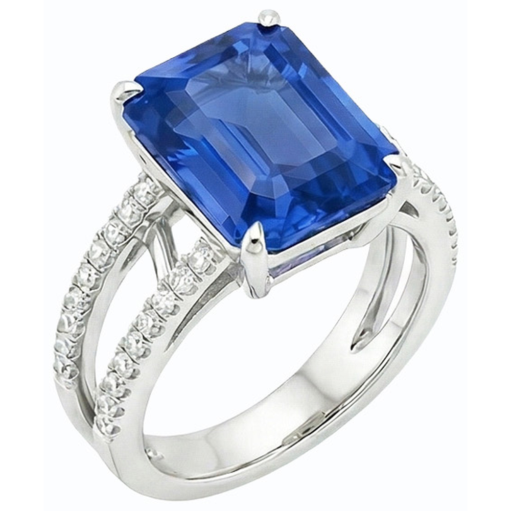 naturel diamant 4.50carats bague vue de dessus