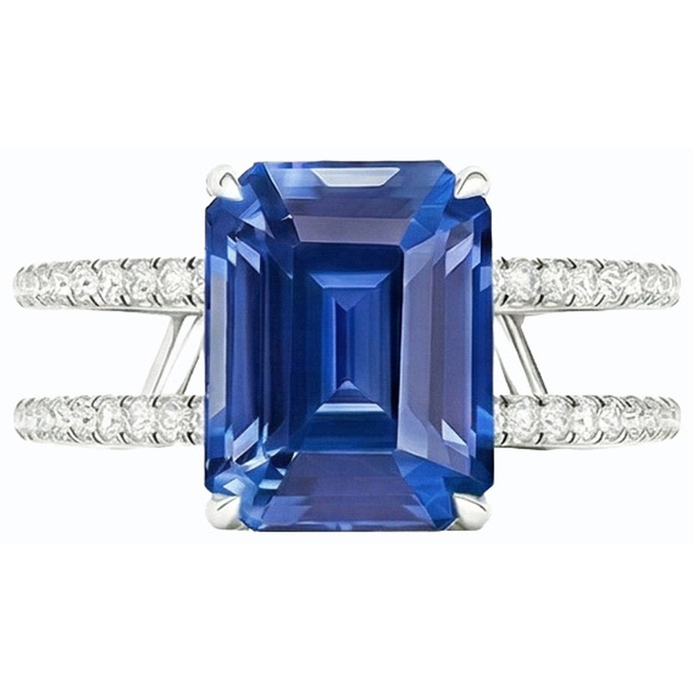 naturel diamant 4.50carats bague sur blanc