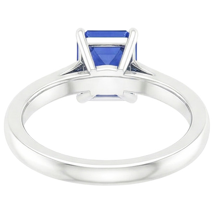 Bague de fiançailles diamant saphir bleu et serti de diamants 3.50 carats