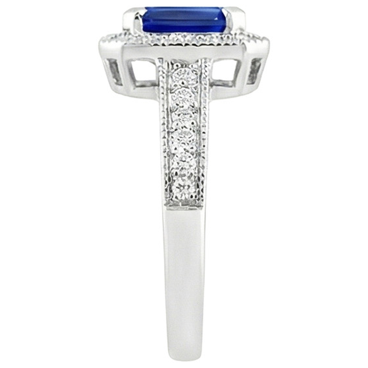 naturel saphir 2.20carats bague vue de dessus