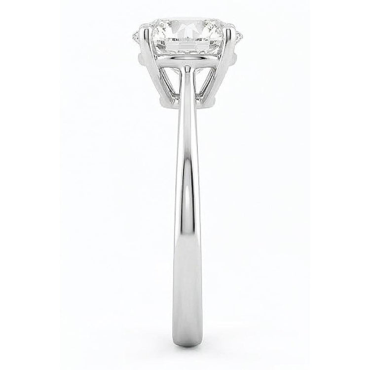 Bague de fiançailles diamant solitaire 2.75 ct en or 14 carats blanc