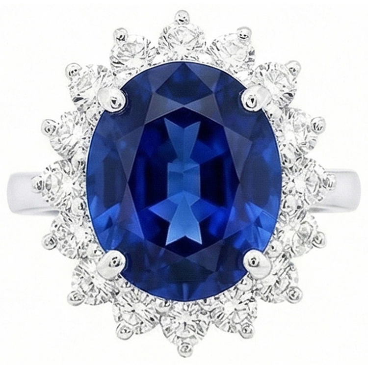 naturel diamant 4carats bague vue de face