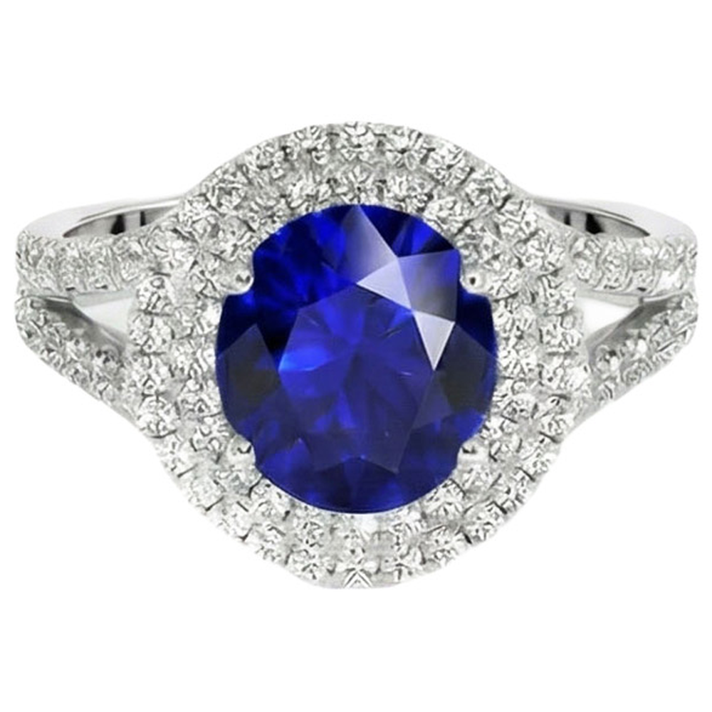 naturel oval diamant 6.75carats bague angle de côté