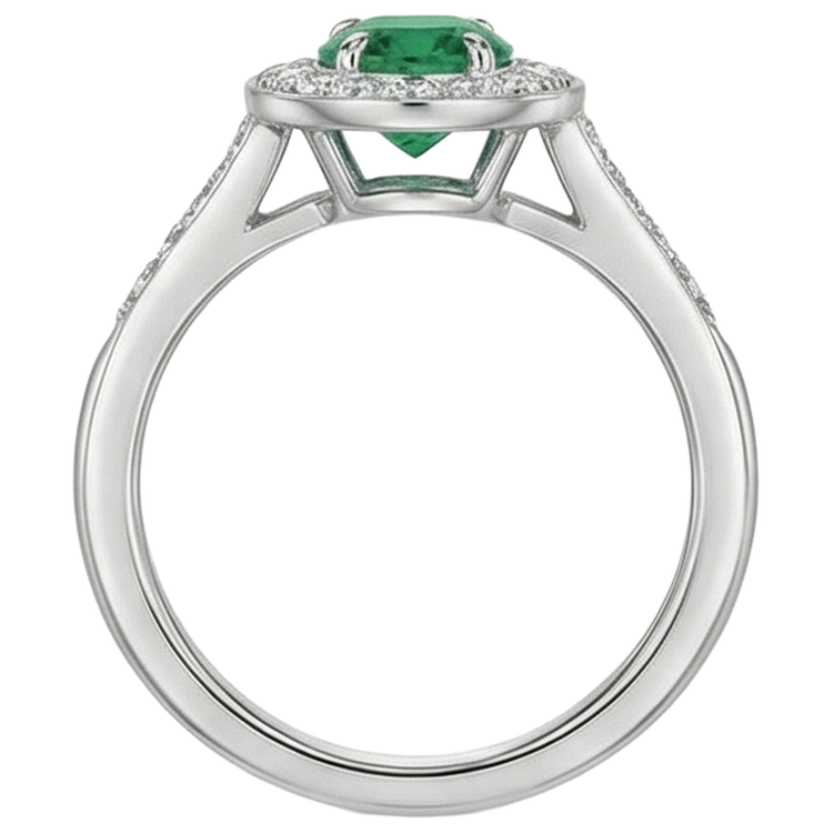 naturel oval diamant 3.75carats bague sur blanc