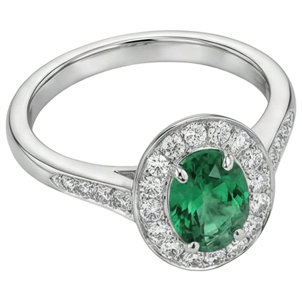 naturel oval diamant 3.75carats bague détail rapproché