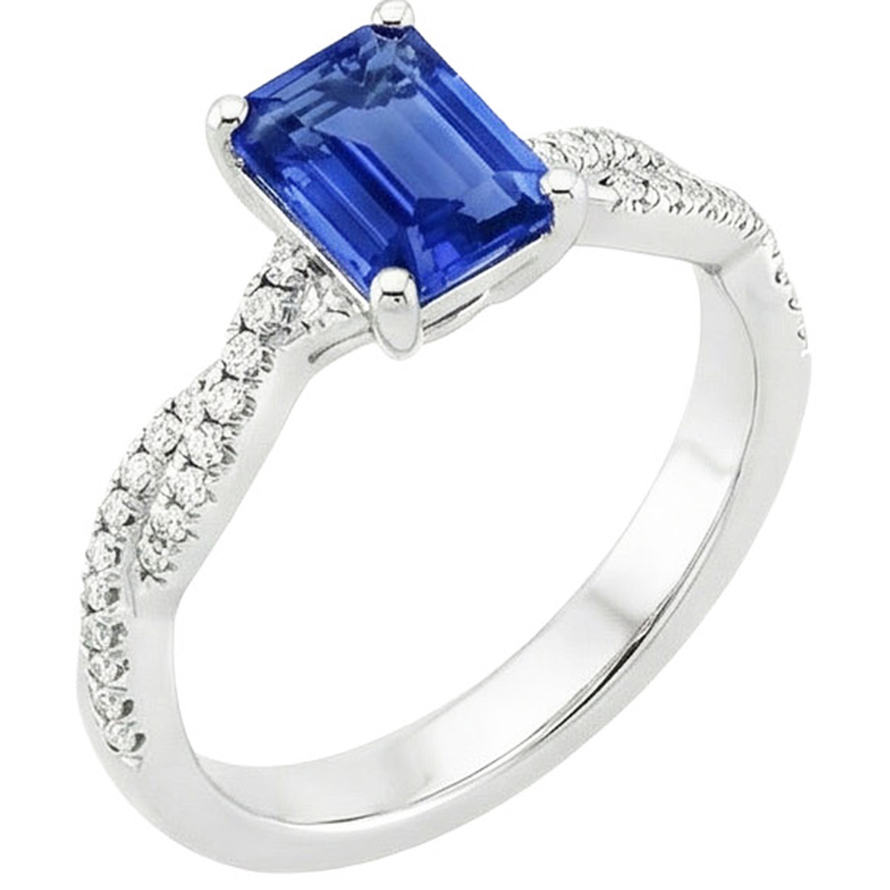 naturel diamant 4.25carats bague angle de côté