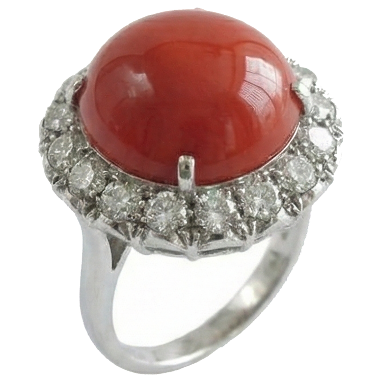 naturel oval diamant 14.50carats bague vue de dessus