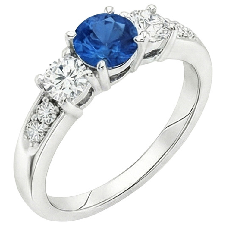 naturel round diamant 3.40carats bague détail rapproché