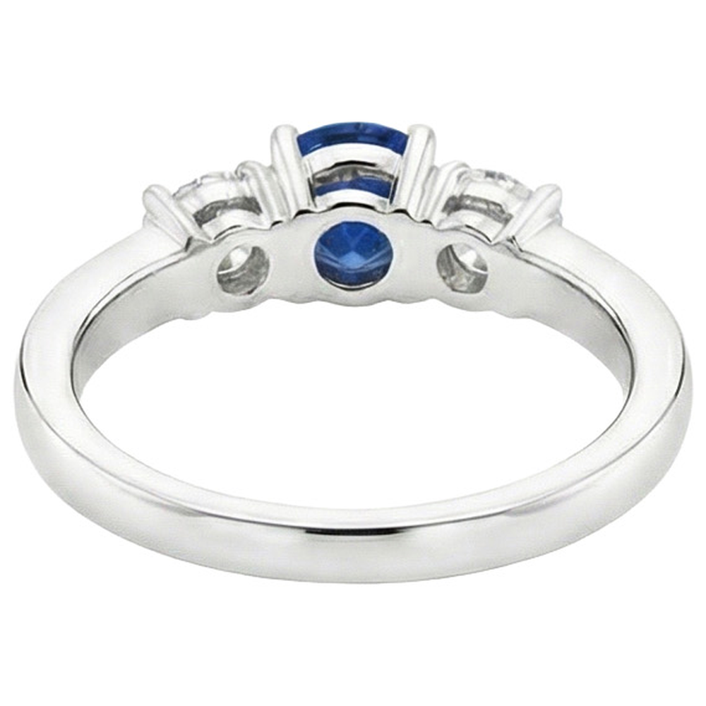 naturel round diamant 3.40carats bague vue de profil