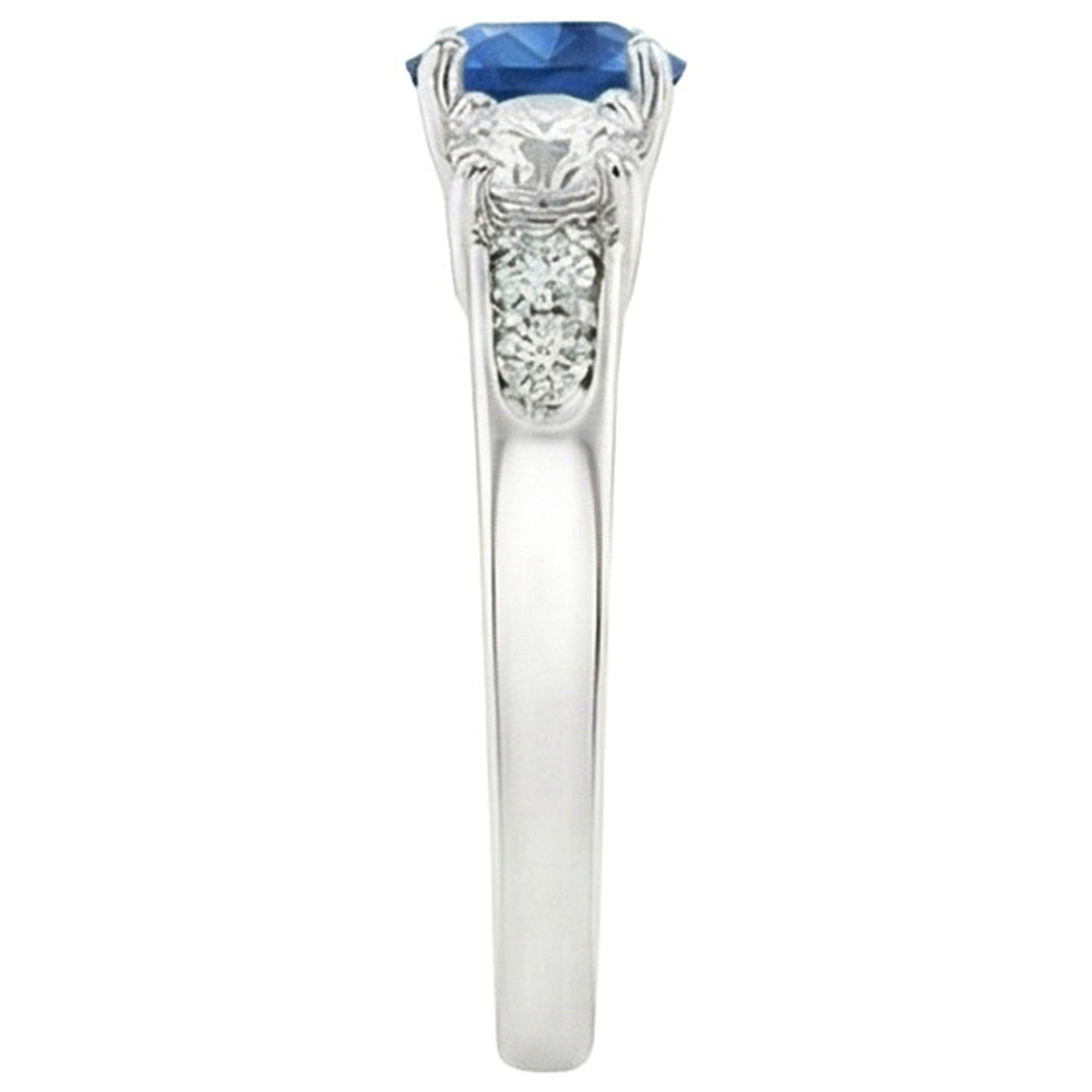 naturel round diamant 3.40carats bague vue de dessus