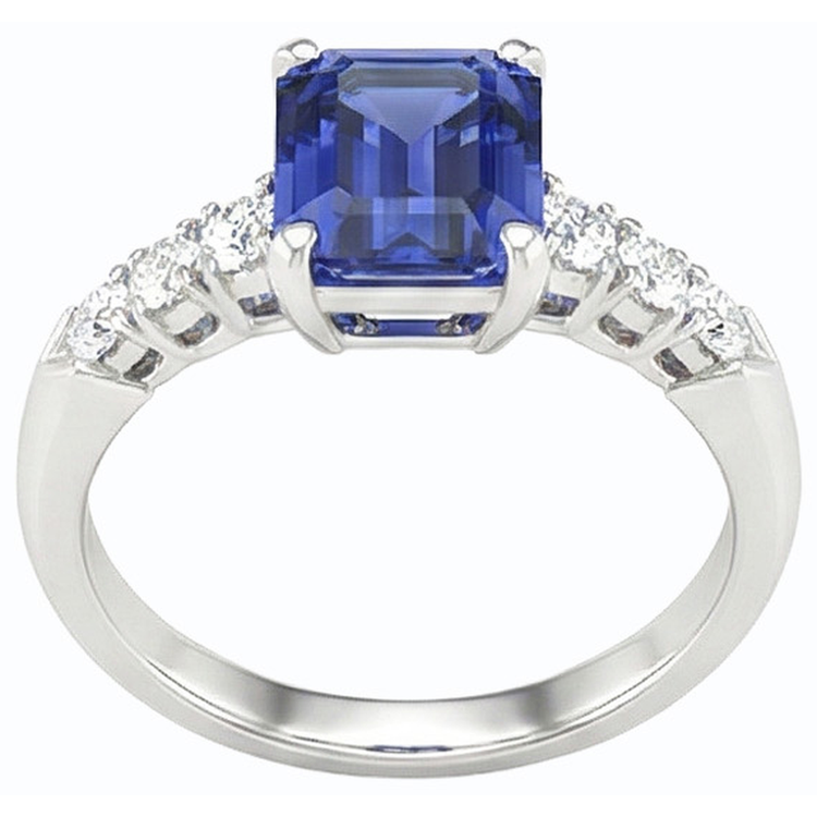 naturel diamant 2.50carats bague vue de face