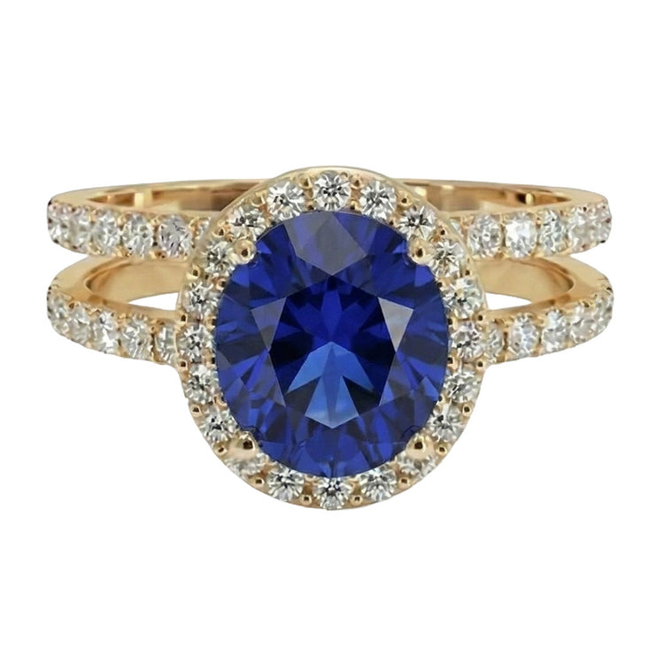 naturel oval diamant 7carats bague angle de côté