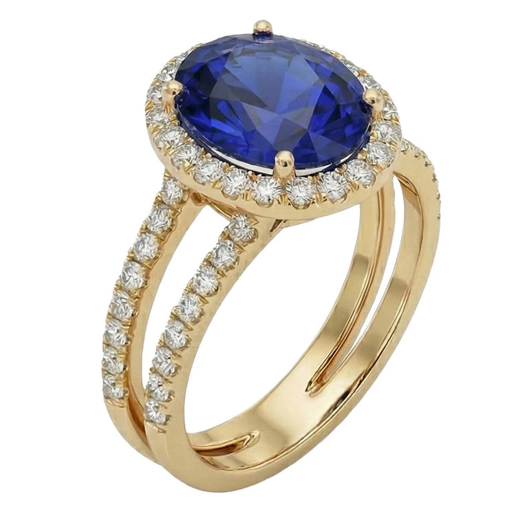 naturel oval diamant 7carats bague détail rapproché
