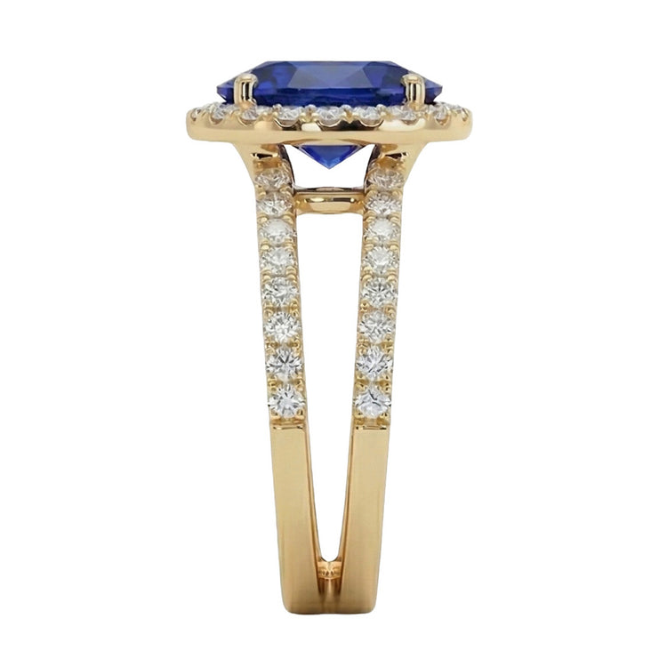 naturel oval diamant 7carats bague vue de dessus