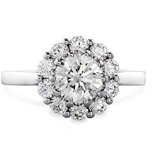 Bague de fiançailles halo de Naturel diamants de 3.75 carats