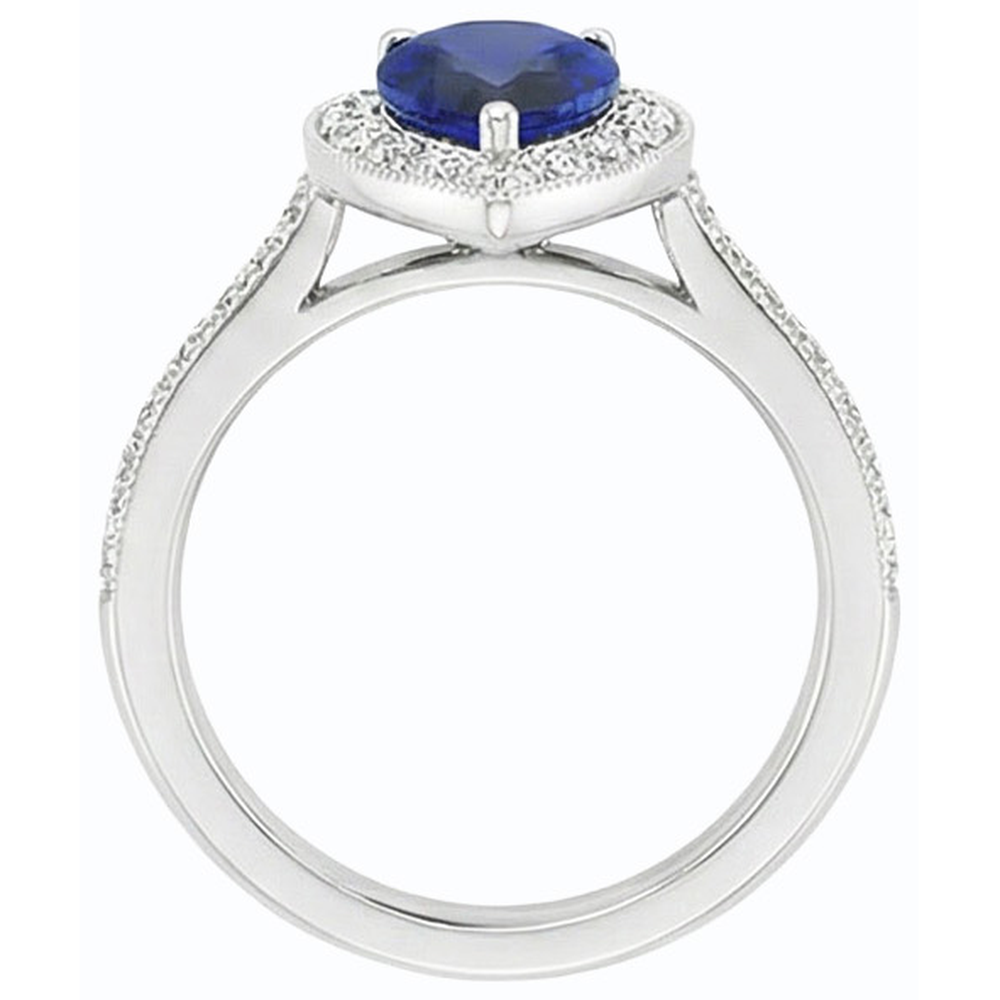 naturel pear diamant 4.50carats bague vue de face