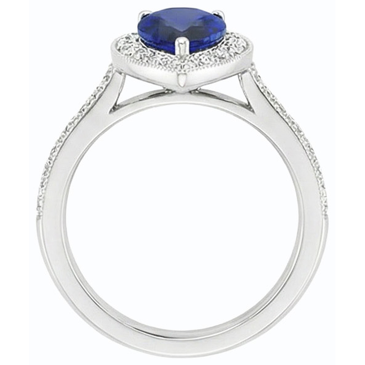 naturel pear diamant 4.50carats bague vue de face