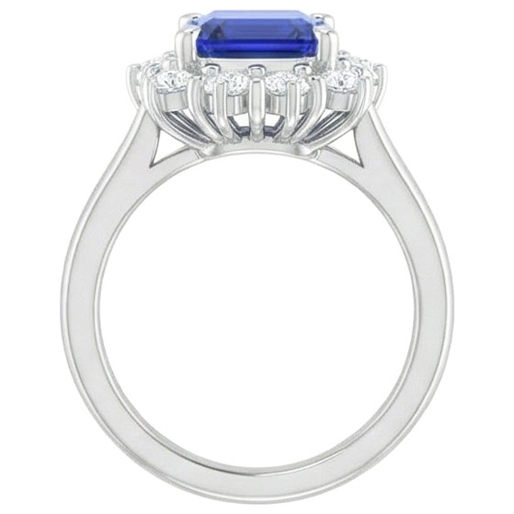 naturel diamant 8.20carats bague sur blanc