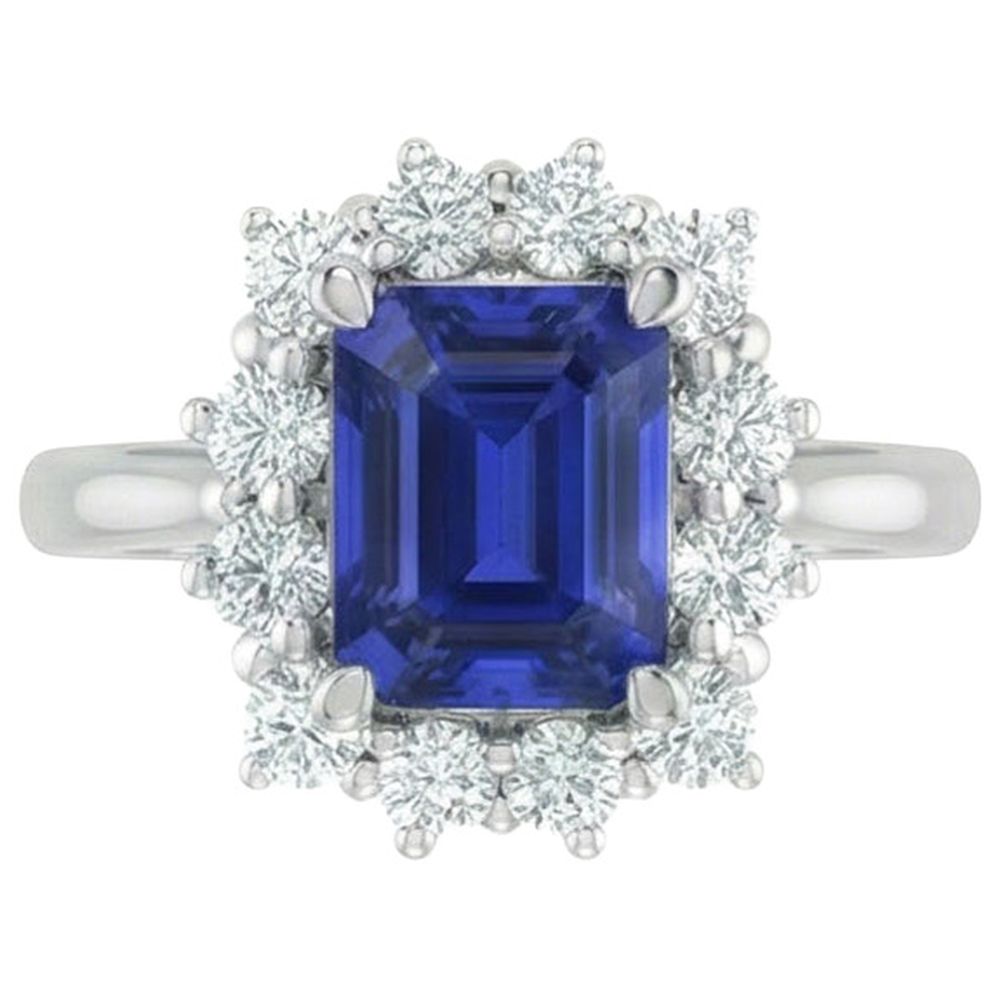 naturel diamant 8.20carats bague vue de face