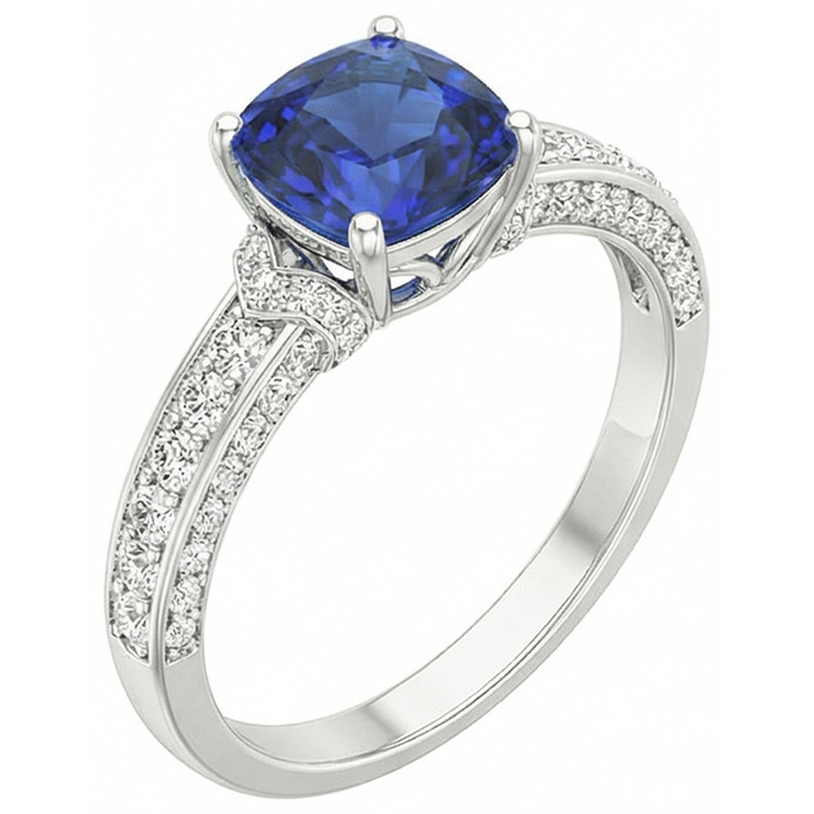 naturel round diamant 3.50carats bague angle de côté