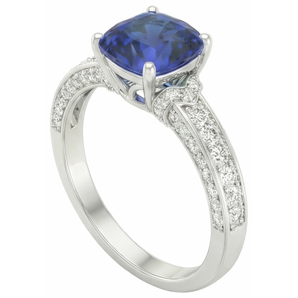 naturel round diamant 3.50carats bague vue de dessus