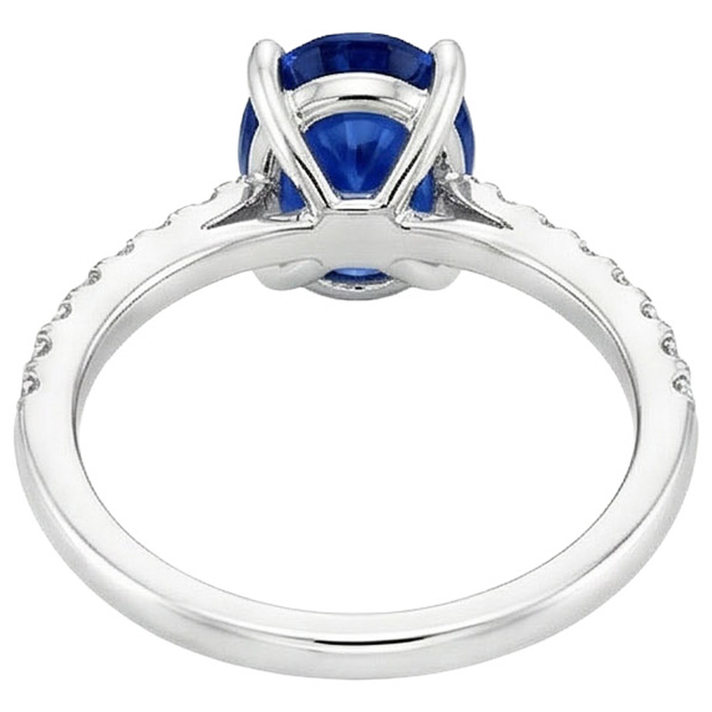 naturel oval diamant 5.25carats bague angle de côté