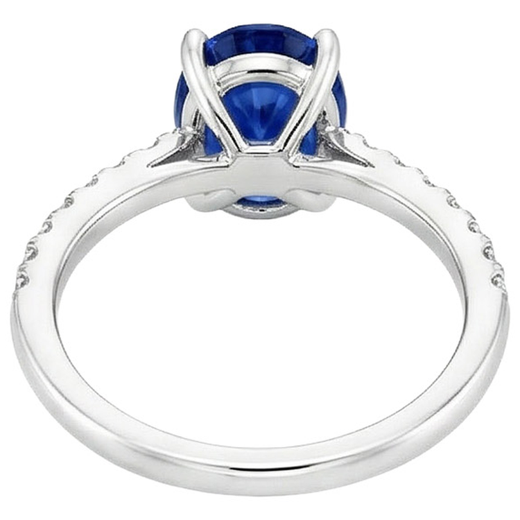 naturel oval diamant 5.25carats bague angle de côté