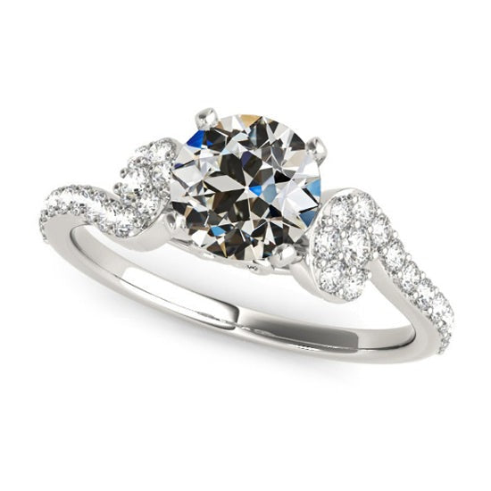 Bague de fiançailles pour femme ancienne mine Cut Réel Diamond 4 Carats Bijoux