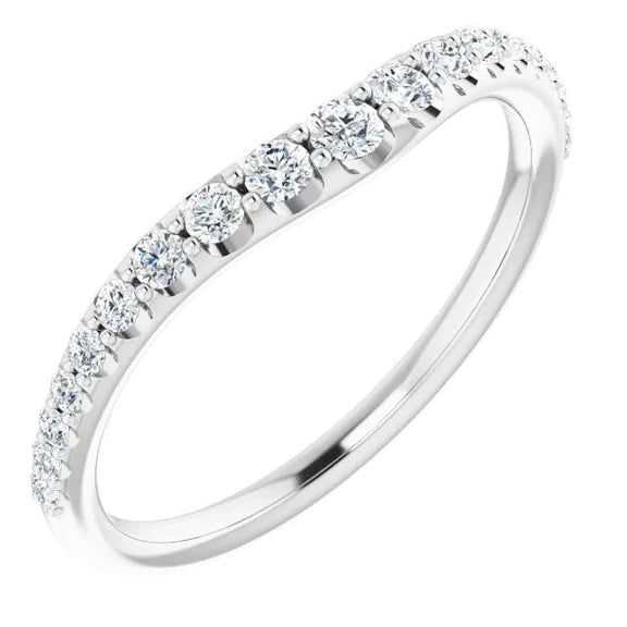 Bague de fiançailles ronde Réel diamant 2 carats nouvel or blanc 14K