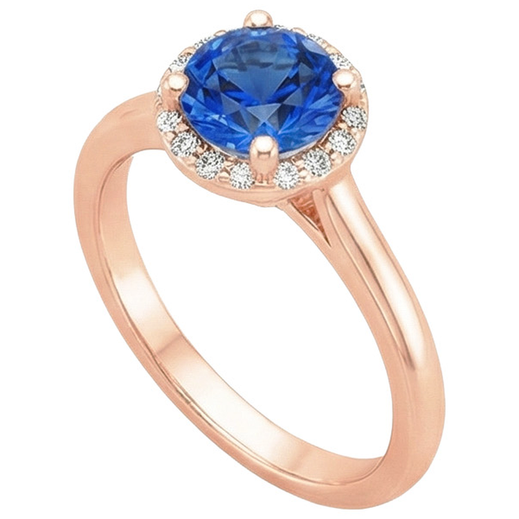 naturel round diamant 2.50carats bague vue de dessus