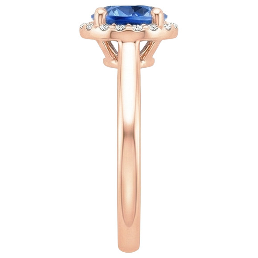 naturel round diamant 2.50carats bague vue de profil