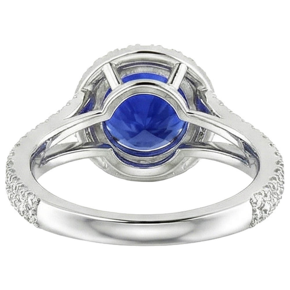 naturel round diamant 10carats bague vue de profil