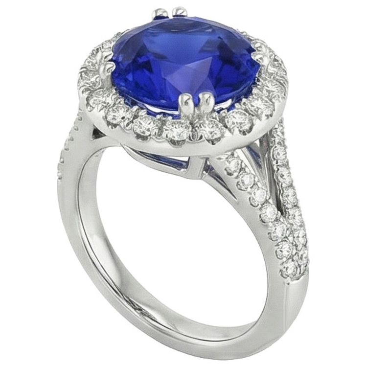 naturel round diamant 10carats bague détail rapproché
