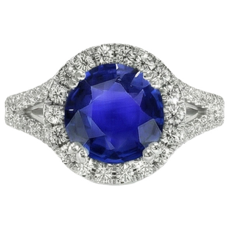 naturel round diamant 10carats bague angle de côté
