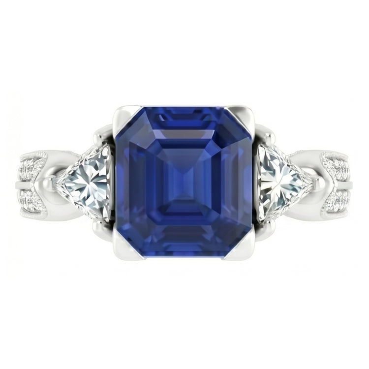 naturel round saphir 2.50carats bague détail rapproché