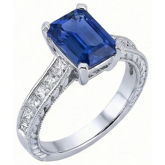 naturel diamant 3.50carats bague angle de côté