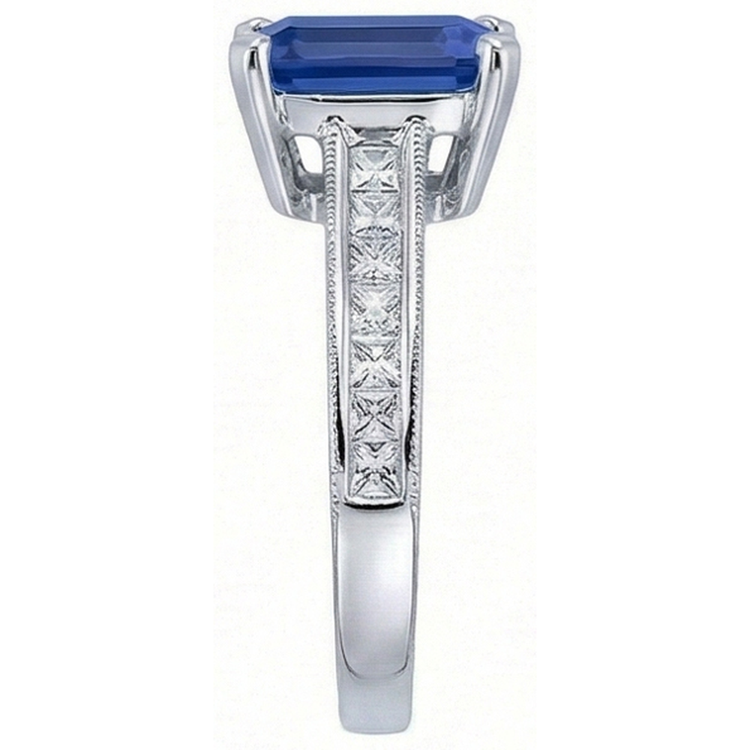 naturel diamant 3.50carats bague vue de profil