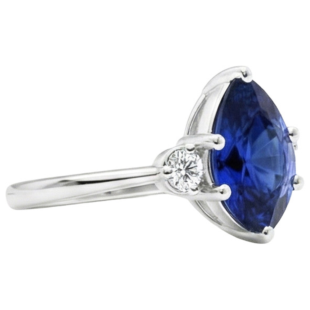 naturel pear diamant 3.50carats bague détail rapproché