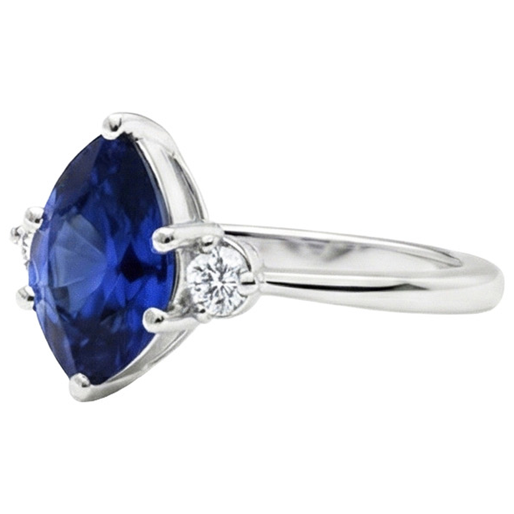 naturel pear diamant 3.50carats bague vue de dessus