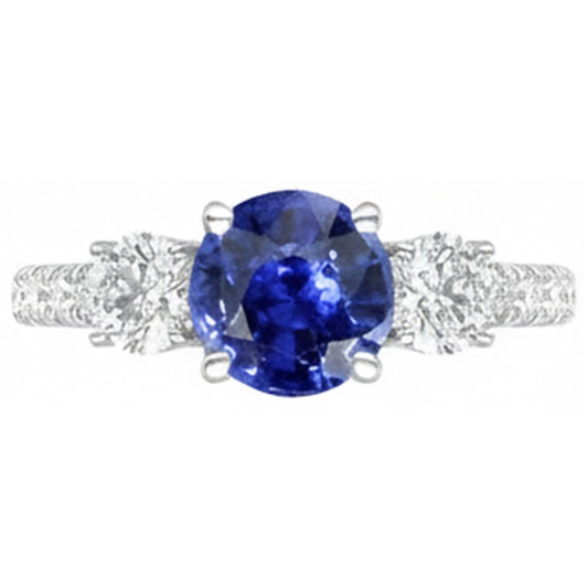 naturel diamant 4.50carats bague angle de côté